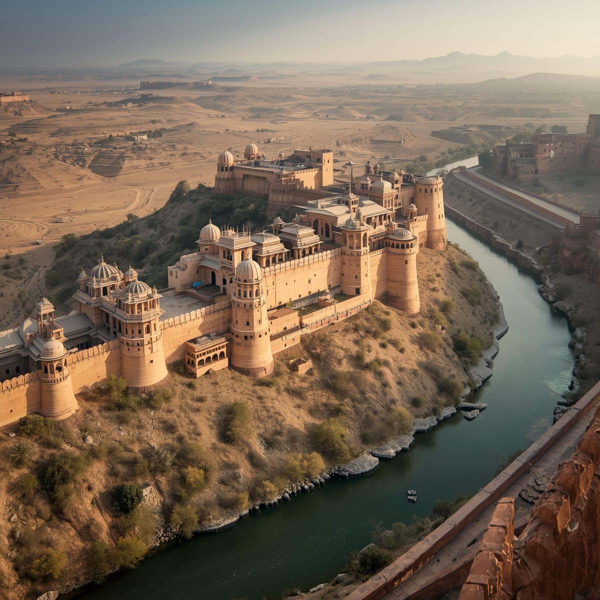 aerial view indian fort river sunset.jpg