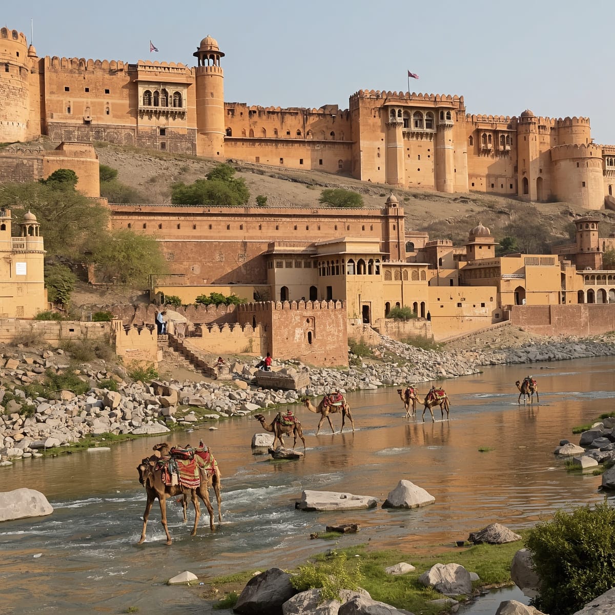 camel caravan river indian heritage fort.jpg