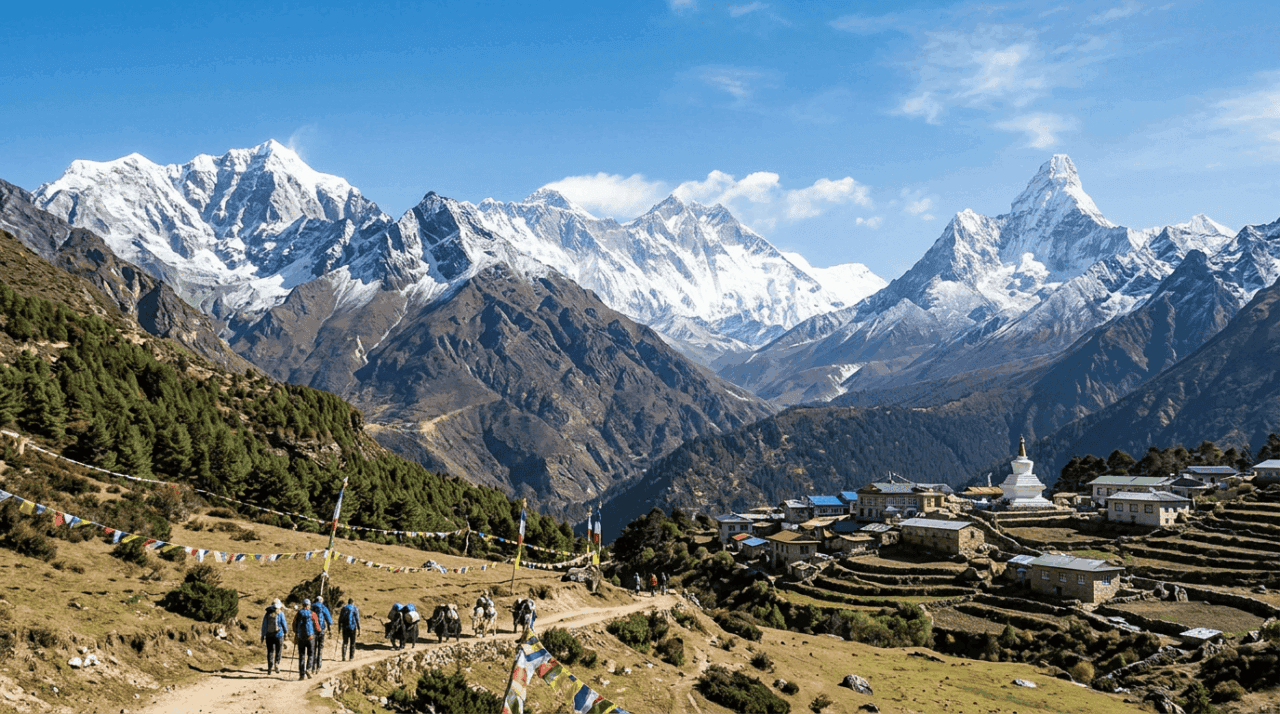 himalayas sherpa village nepal trekking.webp