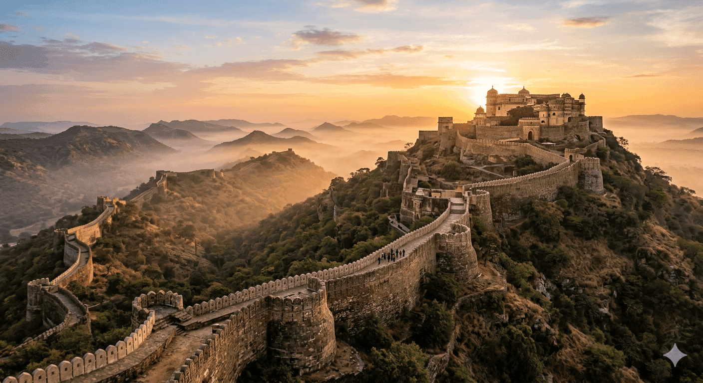kumbhalgarh fort great wall india sunrise.jpg