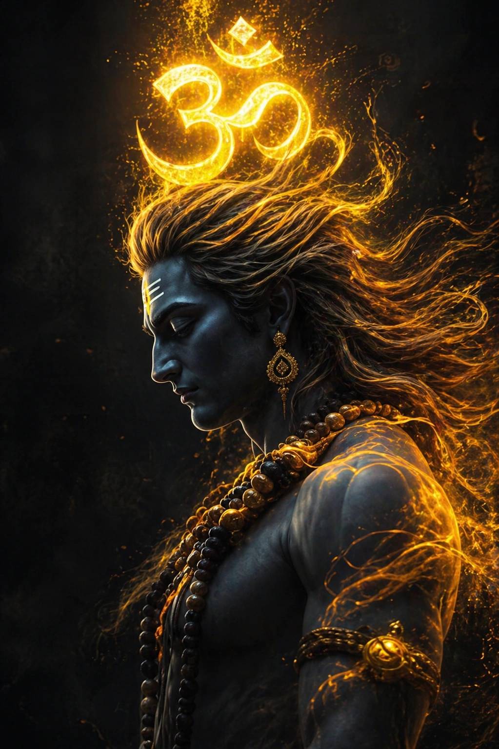 lord shiva om symbol golden energy portrait.webp